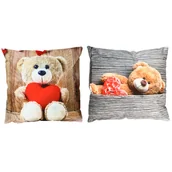 Poszewki na poduszki - Poszewka na poduszkę 40 x 40 cm miś - miniaturka - grafika 1