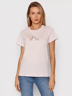 Koszulki i topy damskie - Lee T-Shirt Seasonal Logo L41GYGSU Fioletowy Regular Fit - grafika 1