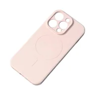 Etui i futerały do telefonów - Silikonowe magnetyczne etui iPhone 14 Pro Max Silicone Case Magsafe - różowe - miniaturka - grafika 1
