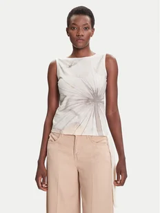 Desigual Top Bruma 25WWTK21 Écru Regular Fit - Koszulki i topy damskie - miniaturka - grafika 1