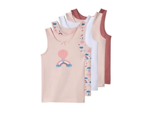 lupilu Podkoszulki dziecięce z biobawełną, 5 sztuk (biały/morela/oliwkowy róż, 98/104) - lupilu® - Bluzki dla dziewczynek - miniaturka - grafika 1