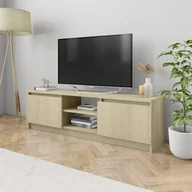 Szafki RTV - vidaXL Szafka TV, dąb sonoma, 120x30x35,5 cm, płyta wiórowa - miniaturka - grafika 1