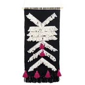 Dekoracje domu - Dekoracja ścienna bawełniana czarno-biała PAKPATTAN - miniaturka - grafika 1