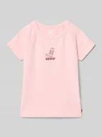 Koszulki dla dziewczynek - T-shirt z wyhaftowanym logo - miniaturka - grafika 1