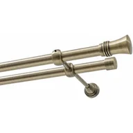 Karnisze - Karnisz DECASTYL Capri Podwójny 240 cm Mosiądz Antyczny - miniaturka - grafika 1