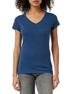Koszulki i topy damskie - G-STAR RAW Eyben Slim T-shirt damski z dekoltem w serek, Niebieski (Rank Blue Gd D21314-b059-g084), XXS - miniaturka - grafika 1