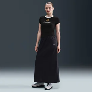 Damska luźna spódnica ztkaniny Nike Sportswear Chill Poplin - Czerń - Spódnice - miniaturka - grafika 1