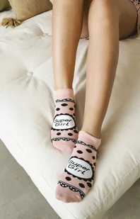 Skarpetki stopki damskie S148S Girl, Kolor różowo-czarny, Rozmiar 35-38, Italian Fashion - Primodo.com - Skarpetki damskie - miniaturka - grafika 1