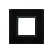 Wyłączniki światła i elektryczne - Ramka pojedyncza Laura czarny Polmark - miniaturka - grafika 1