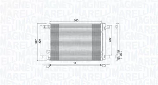 Skraplacz, klimatyzacja Magneti Marelli 350203964000 - Akcesoria do klimatyzacji i ogrzewania - miniaturka - grafika 1