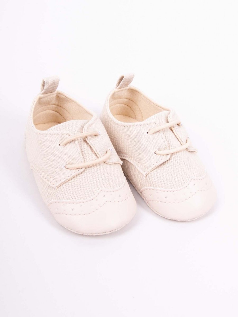 Buciki niemowlęce niechodki eleganckie jasnobeżowe