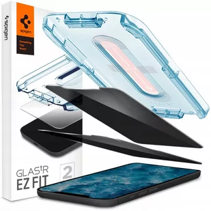 Spigen Szkło do etui + Aplikator Glas.tr EZ Fit Privacy 2-Pack iPhone 12 / 12 Pro 8809710757134 - Szkła hartowane na telefon - miniaturka - grafika 1