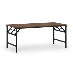 Stół konferencyjny FAST READY z czarnym stelażem, 1800 x 900 x 750 mm, orzech - Stoły i stoliki do biura - miniaturka - grafika 1