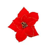 Ozdoby bożonarodzeniowe - Poinsecja na piku 25 cm - miniaturka - grafika 1