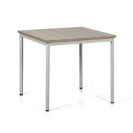 Stoły - B2B Partner Stół do jadalni TRIVIA, jasnoszara konstrukcja, 800x800 mm, dąb naturalny 555425 - miniaturka - grafika 1