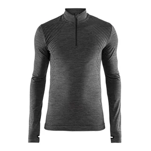 Craft Fuseknit Comfort Koszulka z zamkiem błyskawicznym Mężczyźni, black melange S 2020 Podkoszulki z długim rękawem 1906602-B98000-4 - Koszulki sportowe męskie - miniaturka - grafika 1