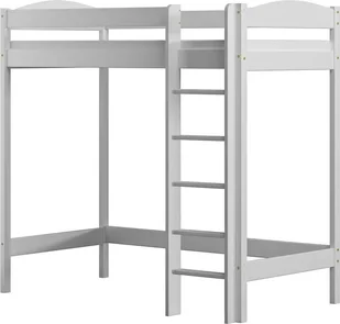 Elior Białe dziecięce łóżko z materacem na antresoli - Igi 3X 190x90 cm - Łóżka dla dzieci i młodzieży - miniaturka - grafika 1