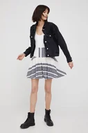 Spódnice - Pepe Jeans spódnica bawełniana MIREN kolor biały mini rozkloszowana - miniaturka - grafika 1