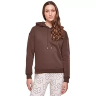Bluzy damskie - Urban Classics Ladies Hoody, Damska bluza z kapturem Brown, - miniaturka - grafika 1
