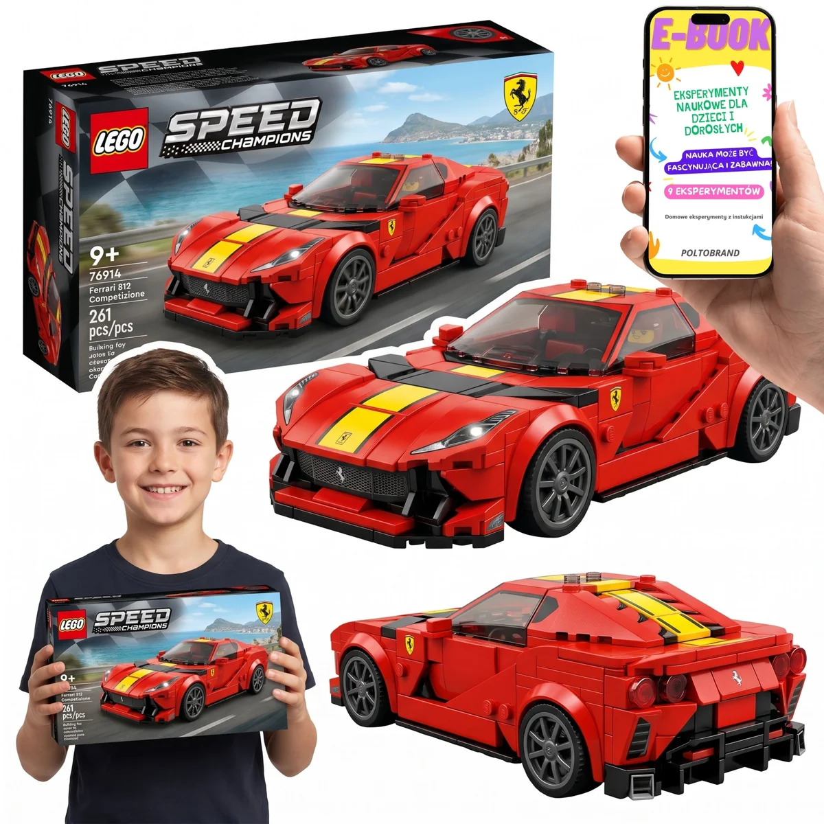 LEGO Speed Champions Ferrari 812 Competizione Model Auta 261 el. Lego auto prezent 76914