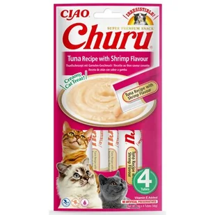 INABA  Churu przysmak dla kota o smaku tuńczyka i krewetki 4x14g - Przysmaki dla kotów - miniaturka - grafika 1