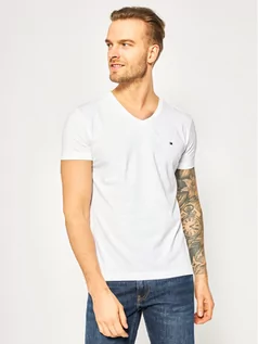 Koszulki męskie - Tommy Hilfiger T-Shirt MW0MW02045 Biały Slim Fit - grafika 1