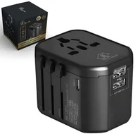 Ładowarki do telefonów - Adapter Smart Life dla podróżnych EU/UK/USA/AU/CH + USB-C, USB-A - miniaturka - grafika 1