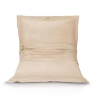 Pufy i podnóżki - Pufa Worek Fotel Xxl Do Siedzenia + Poduszki - Kolor Beżowy - miniaturka - grafika 1