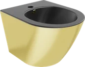 Bidety - Mexen Lena bidet wiszący, czarny mat/złoty - 35224876 - miniaturka - grafika 1