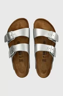 Klapki i japonki damskie - Birkenstock klapki Arizona damskie kolor srebrny 1012282 - miniaturka - grafika 1