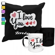 Gadżety dla niej i dla niego - ZESTAW KUBEK MAGICZNY ZMIENIAJĄCY KOLOR + POSZEWKA PREZENT WALENTYNKI+ IMIĘ - miniaturka - grafika 1