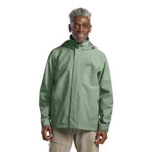 Męska kurtka przeciwdeszczowa Jack Wolfskin TRAILTIME 2L JKT M eucalyptus - S - Kurtki męskie - miniaturka - grafika 1