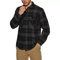 Koszule męskie - BRIXTON Męska koszula Bowery L/S flanelowa zapinana na guziki, Czarny/węgiel drzewny, L - miniaturka - grafika 1