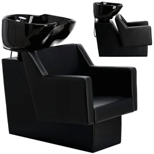 Myjnia myjka fryzjerska barberska do salonu fryzjerskiego barberskiego Tina ruchoma ceramiczna misa armatura bateria słuchawka - Myjki fryzjerskie - miniaturka - grafika 1