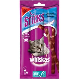 Whiskas Sticks 14 x 6 sztuk Łosoś - Przysmaki dla psów - miniaturka - grafika 1