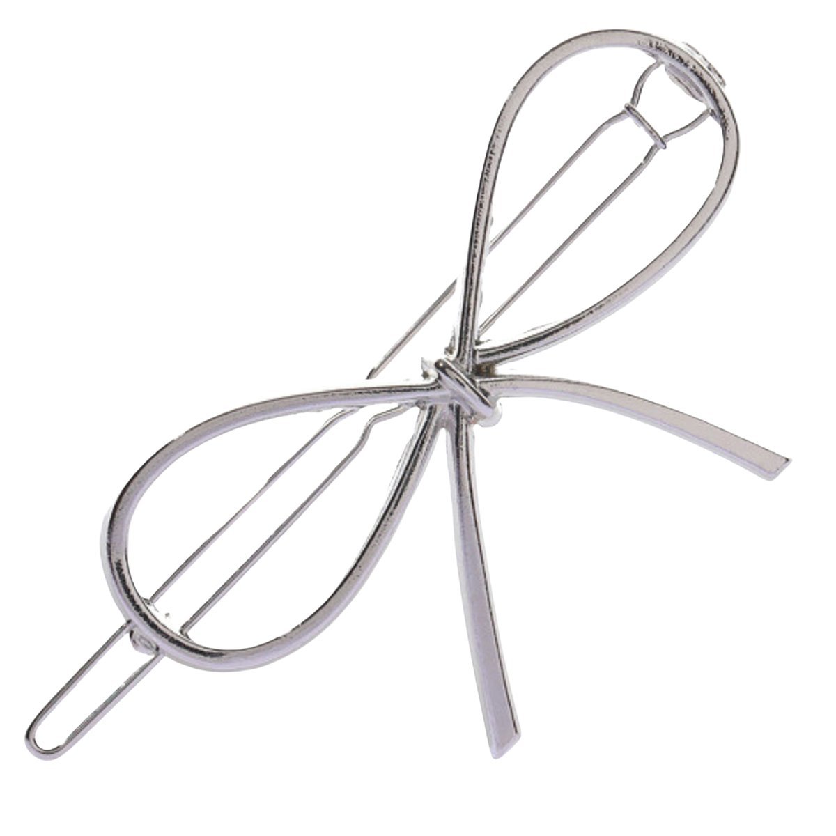 Spinka Wsuwka Srebrna do Włosów Ozdobna Kokarda Metalowa Lekka i Wytrzymała