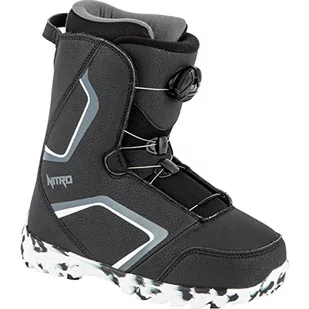 Nitro Unisex – Droid QLS ´22 Snowboardboot, BLK-WHT-Charcoal, 240 - Buty narciarskie - miniaturka - grafika 1
