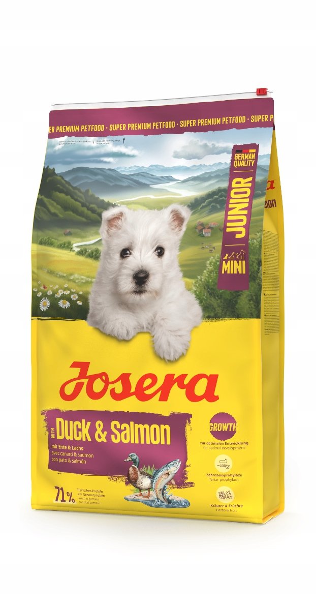 Karma dla psa JOSERA Mini Junior Duck & Salmon z kaczką i łososiem 10 kg