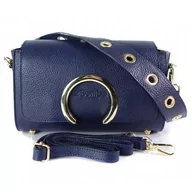 Torebki damskie - Listonoszka La Bomba złote okucia Granatowa LB134BS - miniaturka - grafika 1