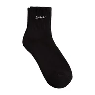 Skarpetki damskie - Skarpety Unisex VANS Classic Script Half Crew Black (1 para) VN000QBJBLK1 M - miniaturka - grafika 1