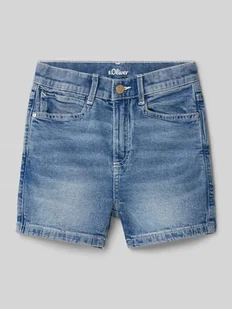 Szorty jeansowe o kroju slim fit z mieszanki bawełny model ‘SURI’ - Spodnie i spodenki dla dziewczynek - miniaturka - grafika 1
