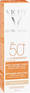 VICHY Vichy Ideal Soleil krem barwiący do twarzy zapobiegający przebarwieniom 3w1 SPF 50+ 50 ml - Kremy do twarzy - miniaturka - grafika 2