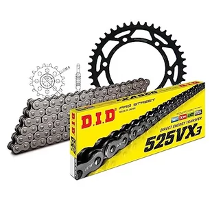 Zestaw łańcuchów DID stal 525VX3 / 114 nit zamek do Yamaha TDM 850 ccm rok produkcji 1996-1998 - Części motocyklowe - miniaturka - grafika 1