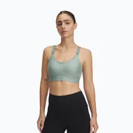 Bielizna sportowa damska - Biustonosz treningowy Under Armour Infinity Mid silica green/silica green WYSYŁKA W 24H 30 DNI NA ZWROT - miniaturka - grafika 1