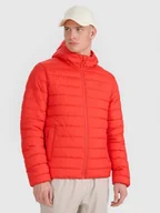 Kurtki męskie - 4F Kurtka puchowa z wypełnieniem syntetycznym męska - czerwona 3XL - miniaturka - grafika 1