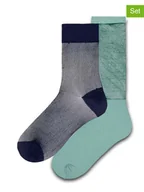 Skarpetki męskie - Happy Socks Skarpety (2 pary) w kolorze granatowo-miętowym - miniaturka - grafika 1