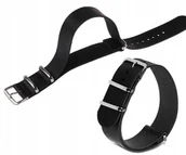 Akcesoria do zegarków - DŁUGI, CZARNY SKÓRZANY PASEK DO ZEGARKA 22MM + TELESKOPY - miniaturka - grafika 1