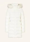 Płaszcze damskie - Tommy Hilfiger Płaszcz Puchowy Gloss Down Tyra Ze Sztucznym Futrem weiss - miniaturka - grafika 1
