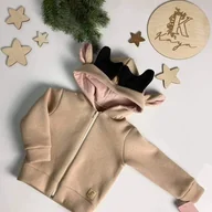 Moda i Uroda OUTLET - bluza RENIFER beż + róż - miniaturka - grafika 1