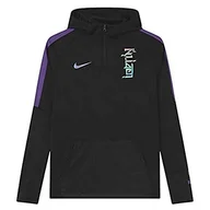 Bluzy dla chłopców - Nike Chłopięca bluza z kapturem Km Dry czarny/Fierce Purple/Hologram 116 - miniaturka - grafika 1